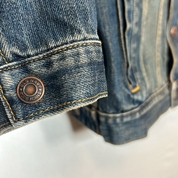 Old Navy Kids XS Jean Jacket Denim Outdoors Farm Fall Camping Size 5-6 Girls Boy - Picture 5 of 7